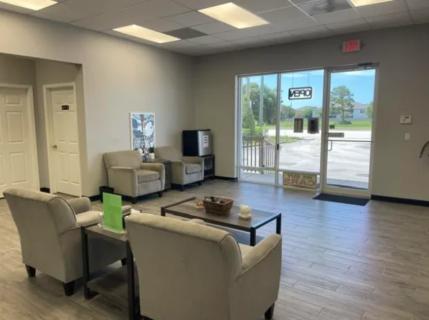 Clean waiting area inside Trucks and More